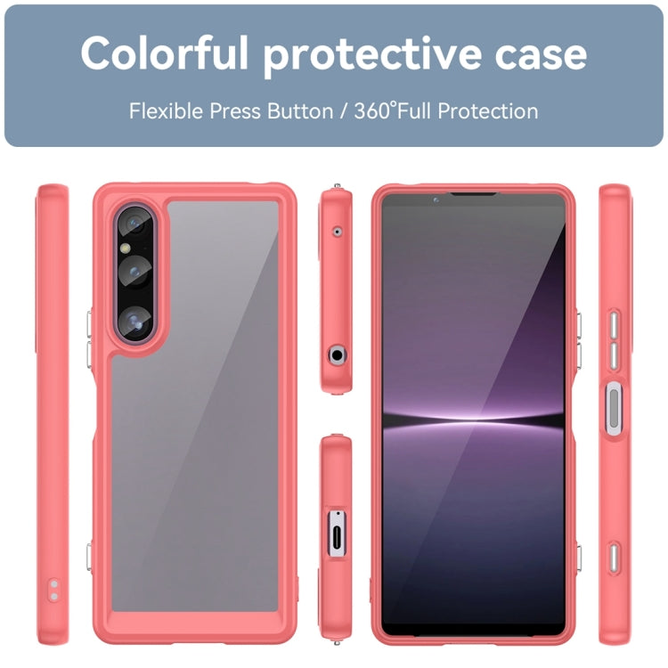 For Sony Xperia 1 V Colorful Series Acrylic + TPU Phone Case(Red) by buy2fix