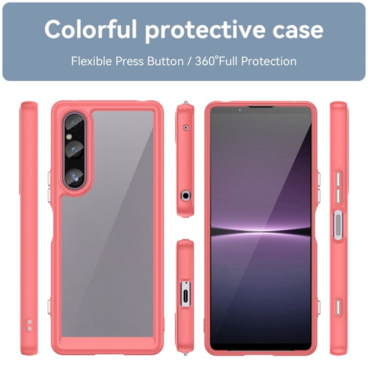 For Sony Xperia 1 V Colorful Series Acrylic + TPU Phone Case(Red) by buy2fix