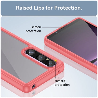 For Sony Xperia 1 V Colorful Series Acrylic + TPU Phone Case(Red) by buy2fix