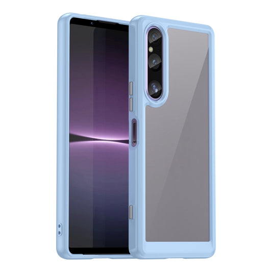 For Sony Xperia 1 V Colorful Series Acrylic + TPU Phone Case(Blue) by buy2fix