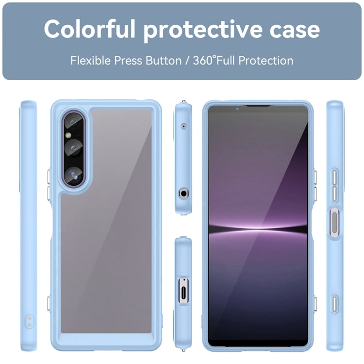 For Sony Xperia 1 V Colorful Series Acrylic + TPU Phone Case(Blue) by buy2fix