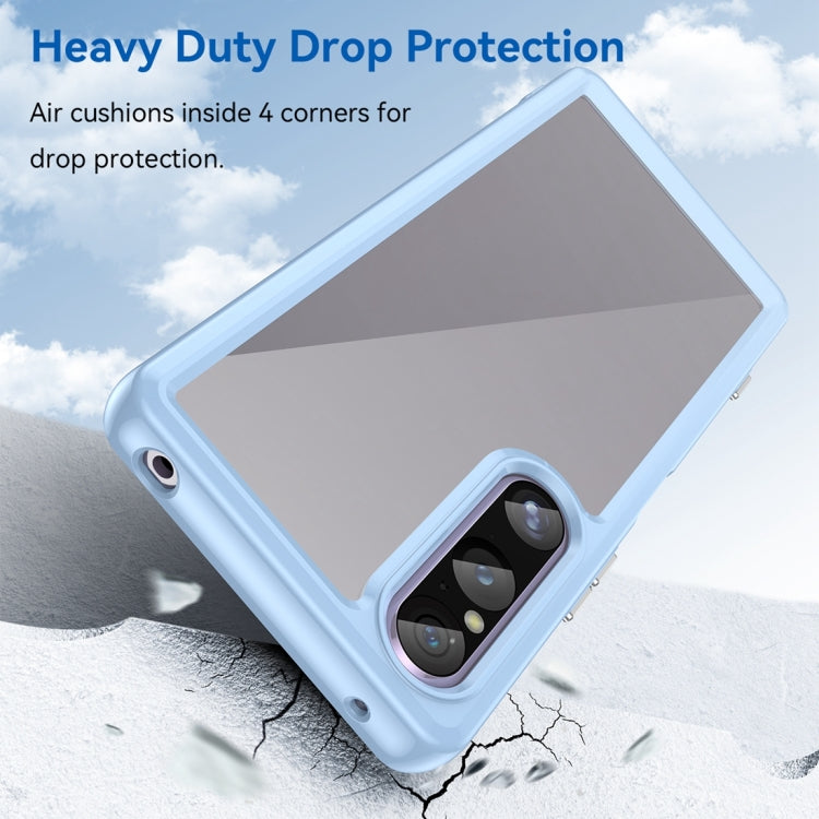For Sony Xperia 1 V Colorful Series Acrylic + TPU Phone Case(Blue) by buy2fix