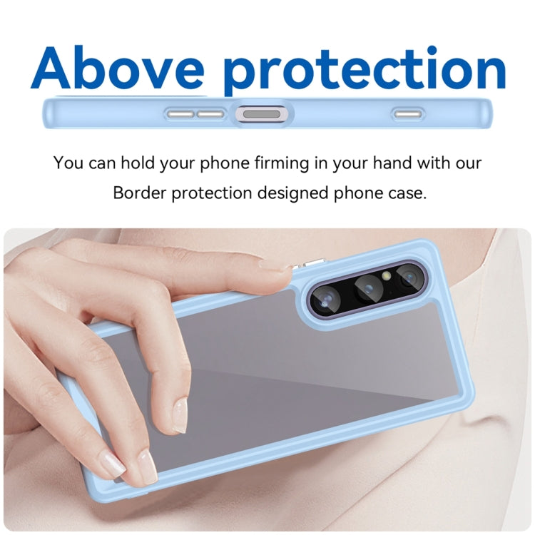 For Sony Xperia 1 V Colorful Series Acrylic + TPU Phone Case(Blue) by buy2fix