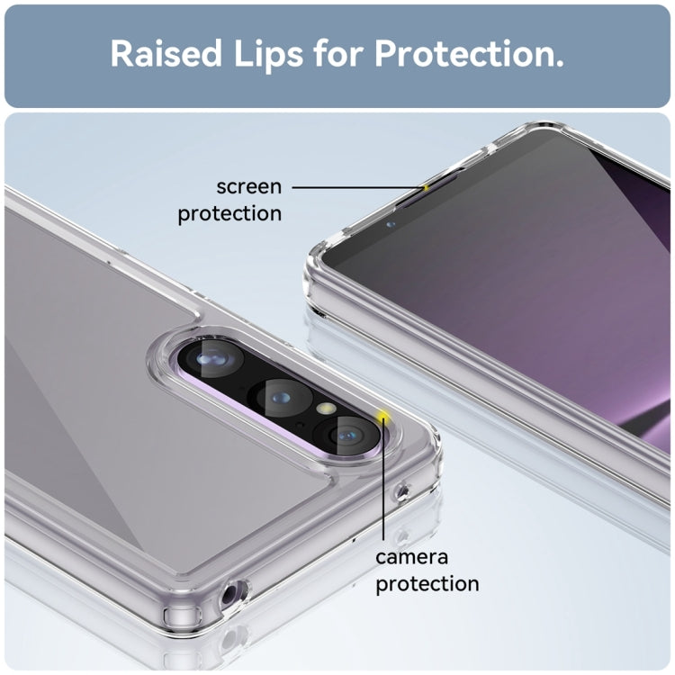 For Sony Xperia 1 V Colorful Series Acrylic + TPU Phone Case(Transparent) by buy2fix