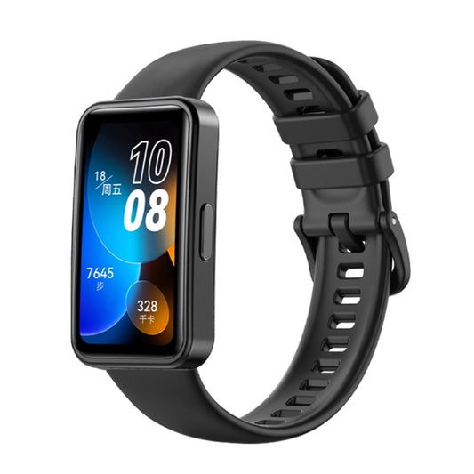 For Huawei Band 8 16mm Solid Color Silicone Replacement Watch Band(Black) - Watch Bands by buy2fix | Online Shopping UK | buy2fix