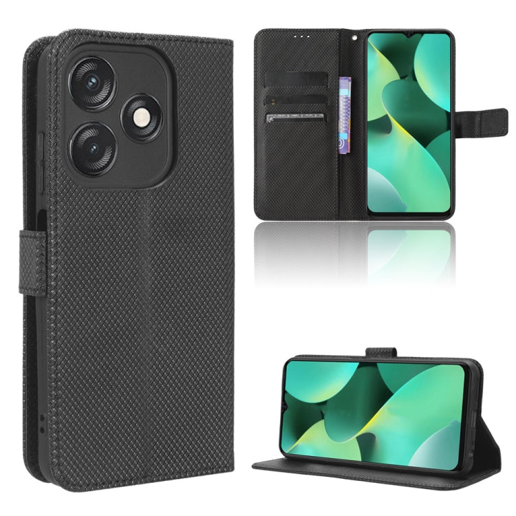 For Tecno Spark 10C Diamond Texture Leather Phone Case(Black) by buy2fix