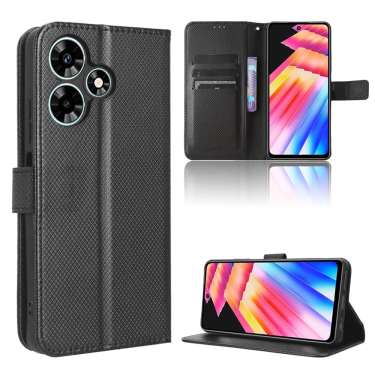 For Infinix Hot 30 4G X6831 Diamond Texture Leather Phone Case(Black) - Infinix Cases by buy2fix | Online Shopping UK | buy2fix