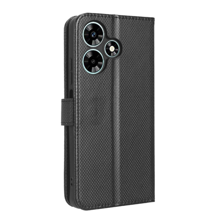 For Infinix Hot 30 4G X6831 Diamond Texture Leather Phone Case(Black) - Infinix Cases by buy2fix | Online Shopping UK | buy2fix