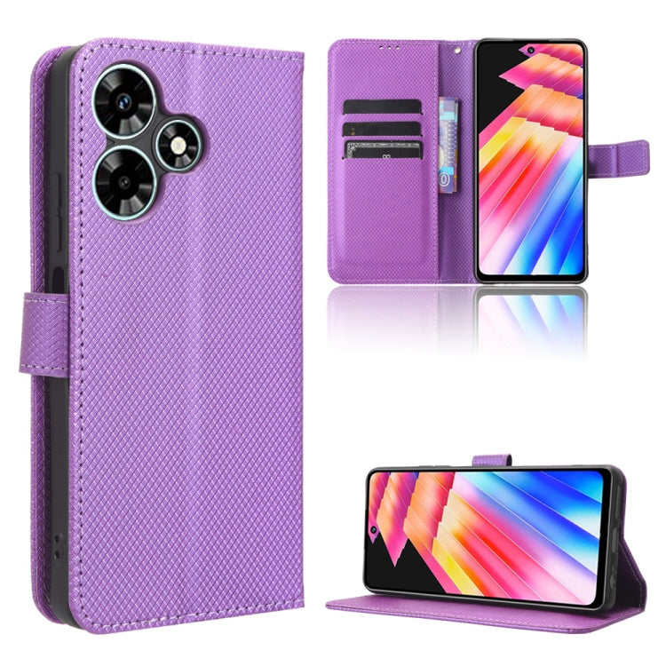 For Infinix Hot 30 4G X6831 Diamond Texture Leather Phone Case(Purple) - Infinix Cases by buy2fix | Online Shopping UK | buy2fix