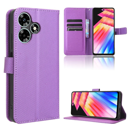 For Infinix Hot 30 4G X6831 Diamond Texture Leather Phone Case(Purple) - Infinix Cases by buy2fix | Online Shopping UK | buy2fix
