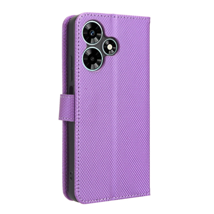 For Infinix Hot 30 4G X6831 Diamond Texture Leather Phone Case(Purple) - Infinix Cases by buy2fix | Online Shopping UK | buy2fix