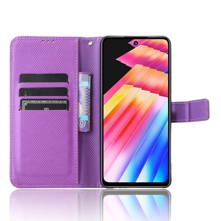 For Infinix Hot 30 4G X6831 Diamond Texture Leather Phone Case(Purple) - Infinix Cases by buy2fix | Online Shopping UK | buy2fix
