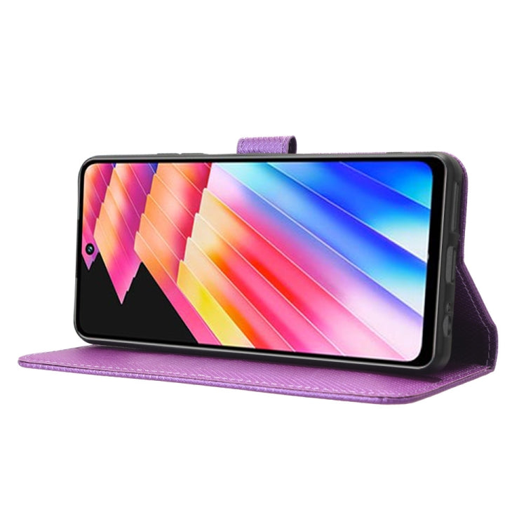 For Infinix Hot 30 4G X6831 Diamond Texture Leather Phone Case(Purple) - Infinix Cases by buy2fix | Online Shopping UK | buy2fix