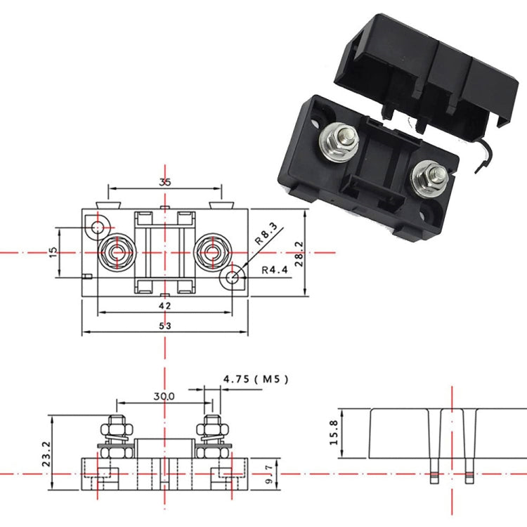 4 in 1 ANS-H Car Fuse Holder Fuse Box, Current:80A - Fuse by buy2fix | Online Shopping UK | buy2fix