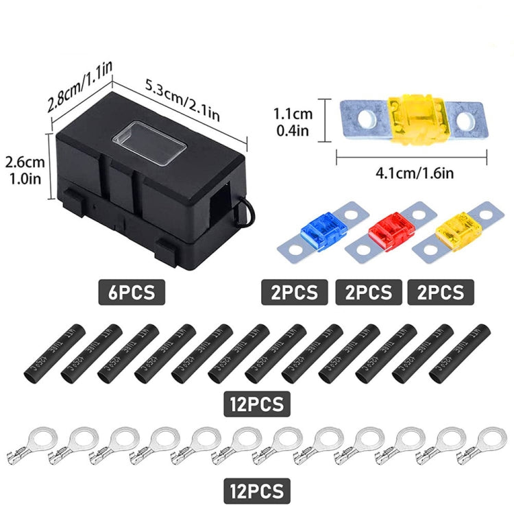 6 in 1 ANS Car Fuse Holder Fuse Box, Current:60A & 80A & 100A by buy2fix