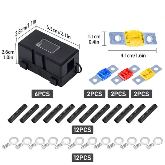 6 in 1 ANS Car Fuse Holder Fuse Box, Current:60A & 80A & 100A by buy2fix