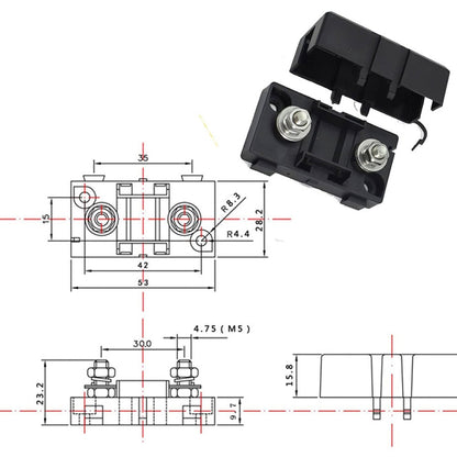6 in 1 ANS Car Fuse Holder Fuse Box, Current:60A & 80A & 100A by buy2fix