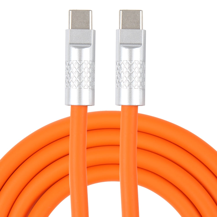 Mech Series 120W USB-C / Type-C to USB-C / Type-C Metal Plug Silicone Fast Charging Data Cable, Length: 1.2m(Orange) by buy2fix