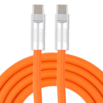 Mech Series 120W USB-C / Type-C to USB-C / Type-C Metal Plug Silicone Fast Charging Data Cable, Length: 1.2m(Orange) by buy2fix