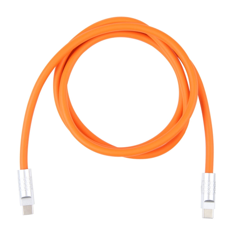 Mech Series 120W USB-C / Type-C to USB-C / Type-C Metal Plug Silicone Fast Charging Data Cable, Length: 1.2m(Orange) by buy2fix