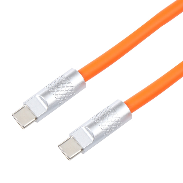 Mech Series 120W USB-C / Type-C to USB-C / Type-C Metal Plug Silicone Fast Charging Data Cable, Length: 1.2m(Orange) by buy2fix