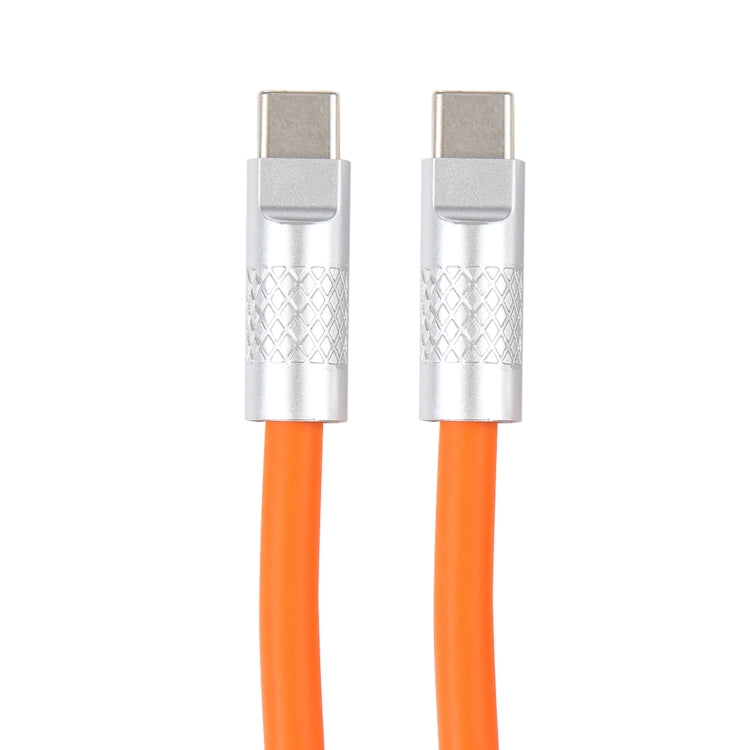 Mech Series 120W USB-C / Type-C to USB-C / Type-C Metal Plug Silicone Fast Charging Data Cable, Length: 1.2m(Orange) by buy2fix