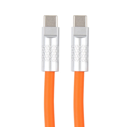 Mech Series 120W USB-C / Type-C to USB-C / Type-C Metal Plug Silicone Fast Charging Data Cable, Length: 1.2m(Orange) by buy2fix
