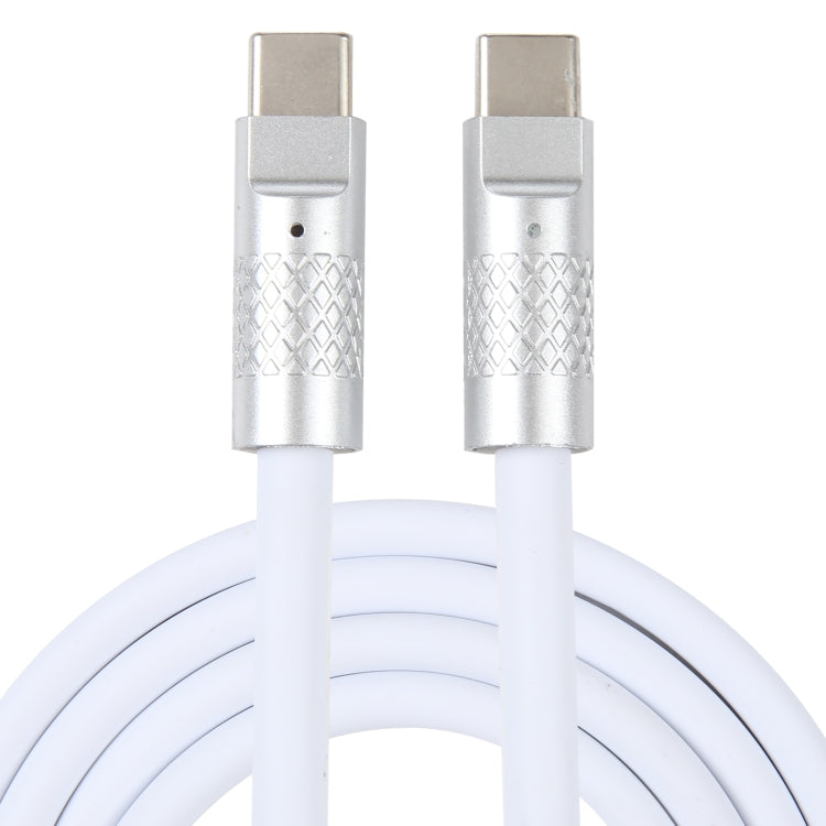 Mech Series 120W USB-C / Type-C to USB-C / Type-C Metal Plug Silicone Fast Charging Data Cable, Length: 1.2m(White) by buy2fix