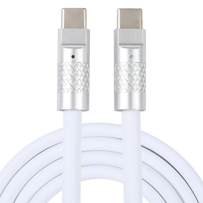 Mech Series 120W USB-C / Type-C to USB-C / Type-C Metal Plug Silicone Fast Charging Data Cable, Length: 1.2m(White) by buy2fix