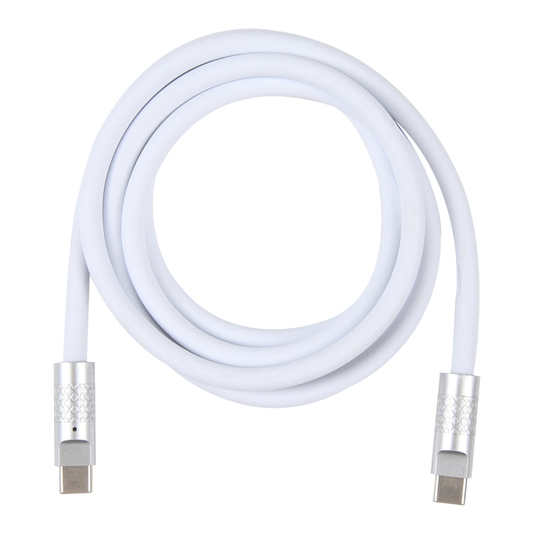 Mech Series 120W USB-C / Type-C to USB-C / Type-C Metal Plug Silicone Fast Charging Data Cable, Length: 1.2m(White) by buy2fix