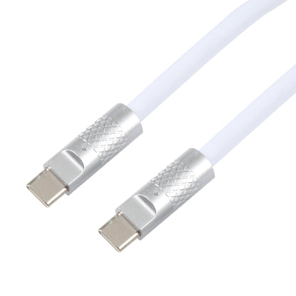 Mech Series 120W USB-C / Type-C to USB-C / Type-C Metal Plug Silicone Fast Charging Data Cable, Length: 1.2m(White) by buy2fix