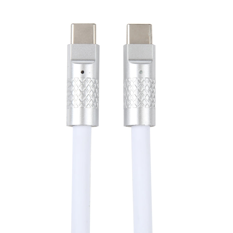 Mech Series 120W USB-C / Type-C to USB-C / Type-C Metal Plug Silicone Fast Charging Data Cable, Length: 1.2m(White) by buy2fix