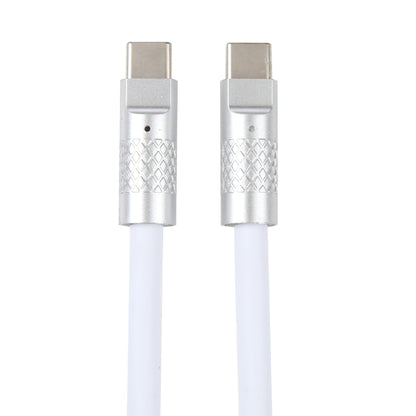 Mech Series 120W USB-C / Type-C to USB-C / Type-C Metal Plug Silicone Fast Charging Data Cable, Length: 1.2m(White) by buy2fix