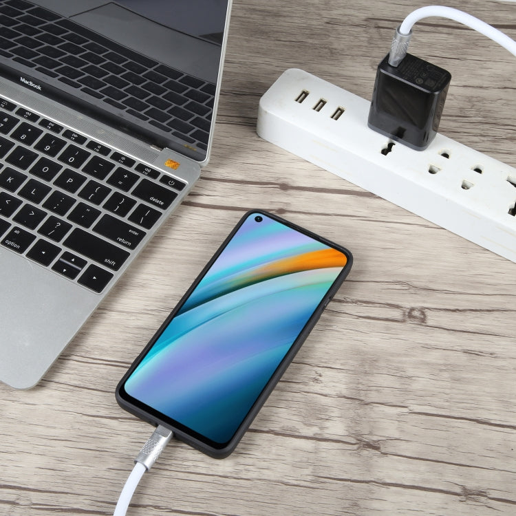 Mech Series 120W USB-C / Type-C to USB-C / Type-C Metal Plug Silicone Fast Charging Data Cable, Length: 1.2m(White) by buy2fix