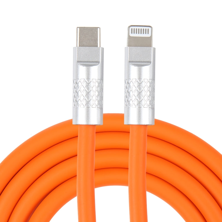 Mech Series 120W USB-C / Type-C to 8 Pin Metal Plug Silicone Fast Charging Data Cable, Length: 1.2m(Orange) by buy2fix