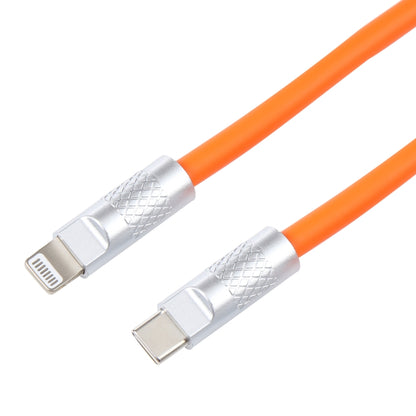 Mech Series 120W USB-C / Type-C to 8 Pin Metal Plug Silicone Fast Charging Data Cable, Length: 1.2m(Orange) by buy2fix