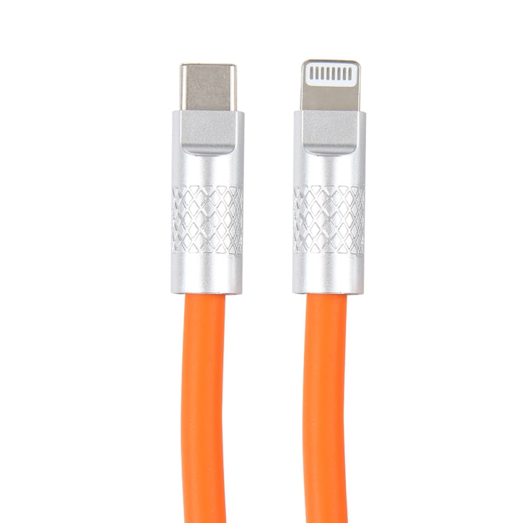 Mech Series 120W USB-C / Type-C to 8 Pin Metal Plug Silicone Fast Charging Data Cable, Length: 1.2m(Orange) by buy2fix
