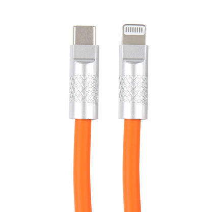Mech Series 120W USB-C / Type-C to 8 Pin Metal Plug Silicone Fast Charging Data Cable, Length: 1.2m(Orange) by buy2fix