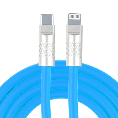 Mech Series 120W USB-C / Type-C to 8 Pin Metal Plug Silicone Fast Charging Data Cable, Length: 1.2m(Blue) by buy2fix
