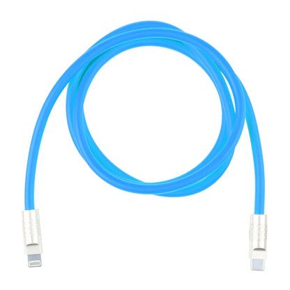 Mech Series 120W USB-C / Type-C to 8 Pin Metal Plug Silicone Fast Charging Data Cable, Length: 1.2m(Blue) by buy2fix