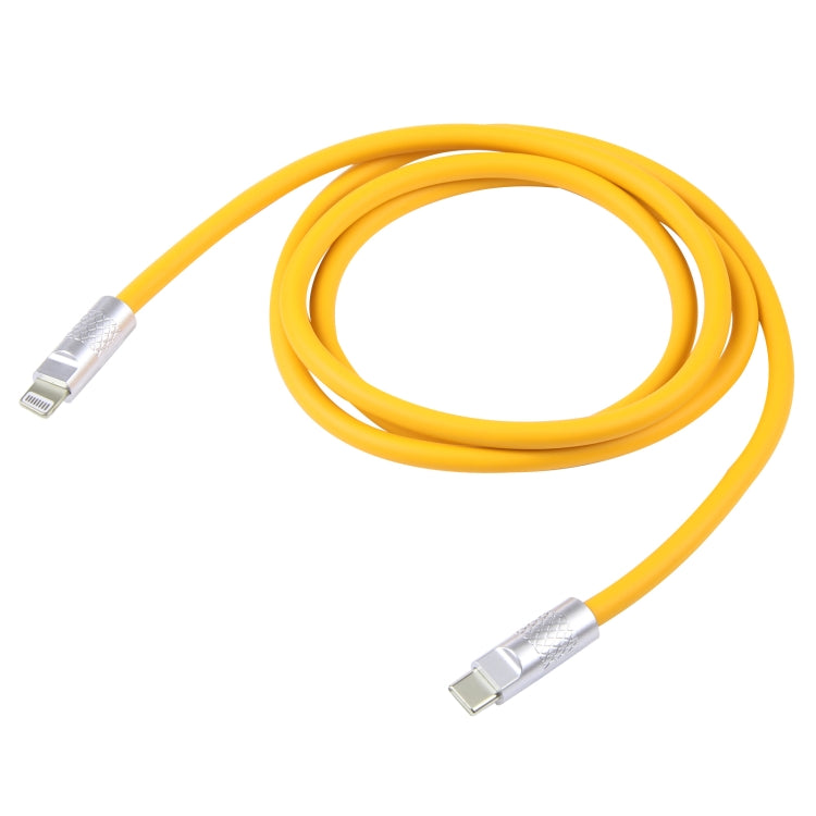 Mech Series 120W USB-C / Type-C to 8 Pin Metal Plug Silicone Fast Charging Data Cable, Length: 1.2m(Yellow) by buy2fix