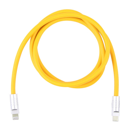 Mech Series 120W USB-C / Type-C to 8 Pin Metal Plug Silicone Fast Charging Data Cable, Length: 1.2m(Yellow) by buy2fix