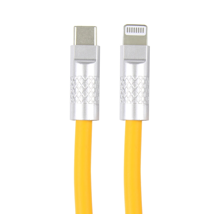 Mech Series 120W USB-C / Type-C to 8 Pin Metal Plug Silicone Fast Charging Data Cable, Length: 1.2m(Yellow) by buy2fix