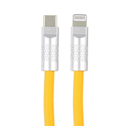 Mech Series 120W USB-C / Type-C to 8 Pin Metal Plug Silicone Fast Charging Data Cable, Length: 1.2m(Yellow) by buy2fix