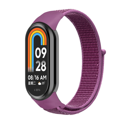 For Xiaomi Mi Band 8 Loop Nylon Watch Band(Purple) - Watch Bands by buy2fix | Online Shopping UK | buy2fix