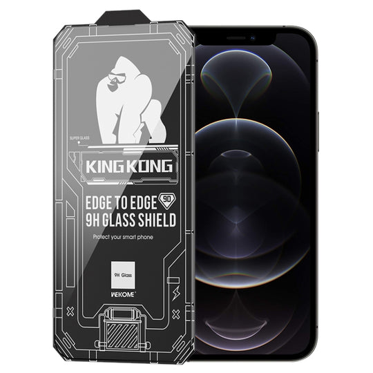 For iPhone 12 Pro WK WTP-066 King Kong Vacha 9D Curved HD Tempered Glass Film(Black)