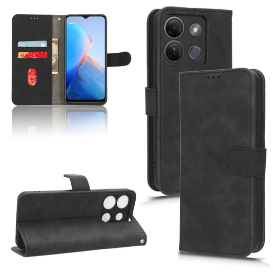 For lnfinix Smart 7 HD Skin Feel Magnetic Flip Leather Phone Case(Black) - Infinix Cases by buy2fix | Online Shopping UK | buy2fix