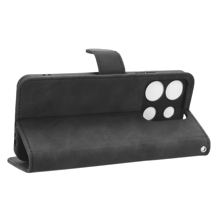 For lnfinix Smart 7 HD Skin Feel Magnetic Flip Leather Phone Case(Black) - Infinix Cases by buy2fix | Online Shopping UK | buy2fix