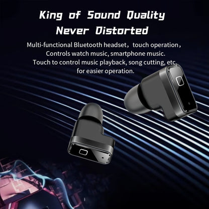 OVISEN T93 1.96 inch IPS Screen 2 in 1 Bluetooth Headset Smart Watch, Supports Blood Oxygen Monitoring/Bluetooth Music(Black) by buy2fix