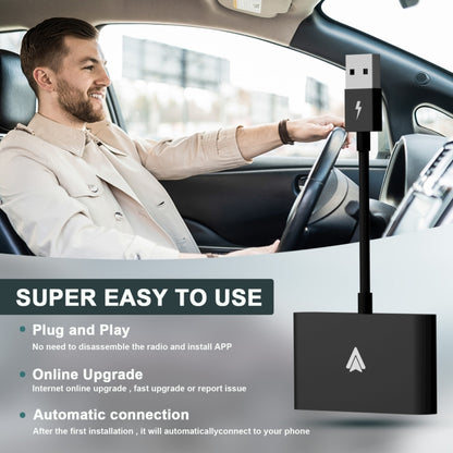 THT-020-2+ USB + USB-C / Type-C Wired to Wireless Carplay Adapter for Android Smartphone(Black) by buy2fix